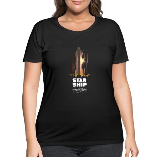 Star Ship Mars - Dark - With Logo - Women's Curvy T-Shirt