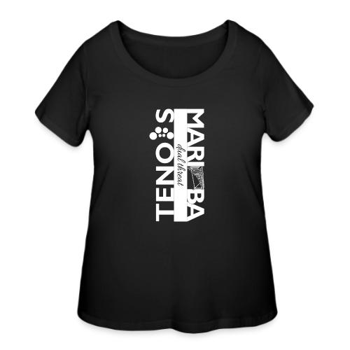 Duall Threat White Vertical Marimba & Tenors - Women's Curvy T-Shirt