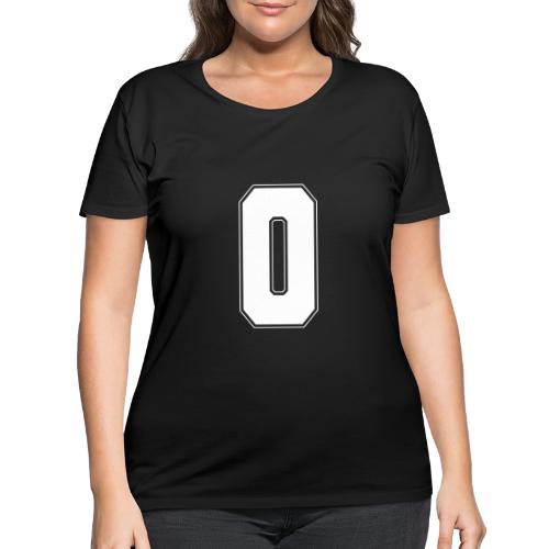 White Letter O – Varsity Alphabet Monogram - Women's Curvy T-Shirt