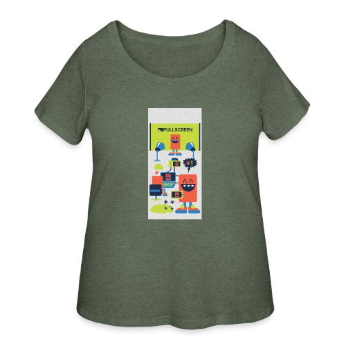 iphone5screenbots - Women's Curvy T-Shirt