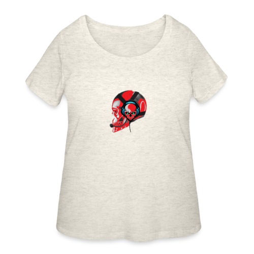 red head gaming logo no background transparent - Women's Curvy T-Shirt