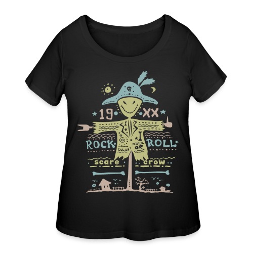 rock scarecrow pirate - Women's Curvy T-Shirt