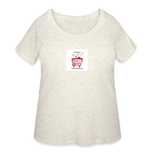 sassnsips com team agnes - Women's Curvy T-Shirt