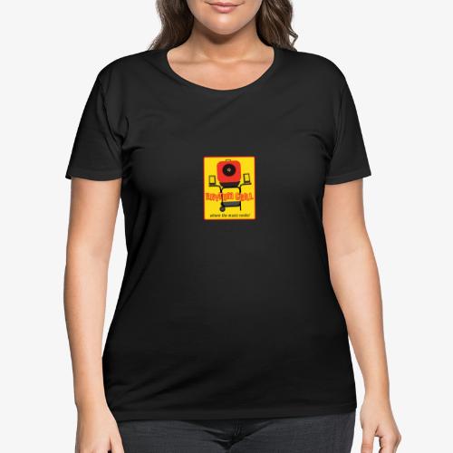Rhythm Grill patch logo - Women's Curvy T-Shirt