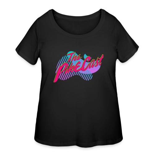 The PikeCast Synthwave Logo - Women's Curvy T-Shirt
