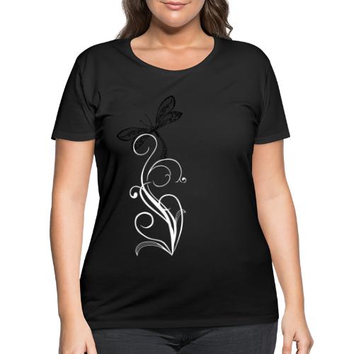 dragonfly again only - Women's Curvy T-Shirt