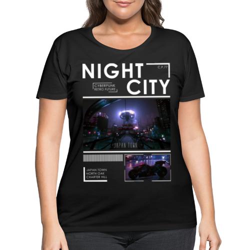 Night City Japan Town - Women's Curvy T-Shirt