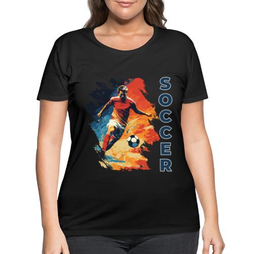 Soccer Action Pulse - Women's Curvy T-Shirt