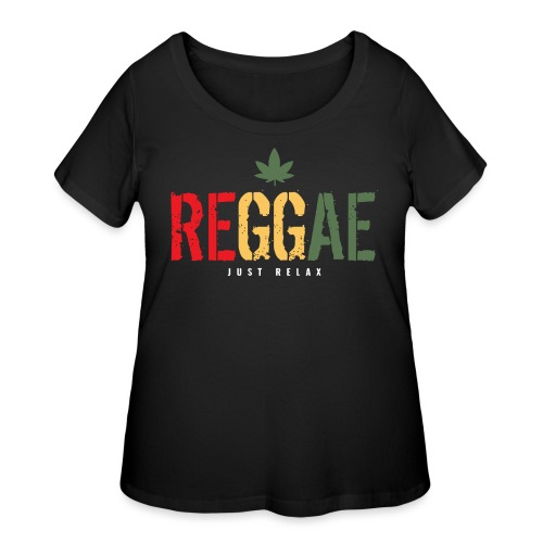 reggae jamaica relax rasta - Women's Curvy T-Shirt