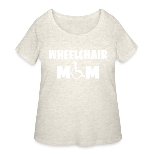 Wheelchair mom, wheelchair humor, roller fun # - Women's Curvy T-Shirt