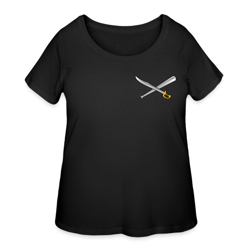Pull The Sword (Bat+Sword Only) (Left Breast) - Women's Curvy T-Shirt