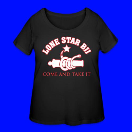 LONE STAR BRAZILIAN JIU-JITSU - Red and white - Women's Curvy T-Shirt