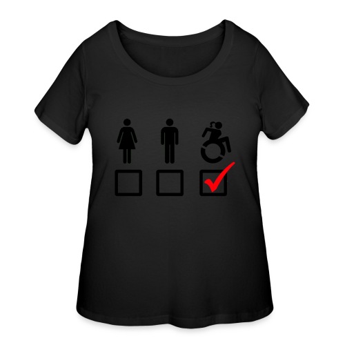 Female wheelchair user, check! - Women's Curvy T-Shirt