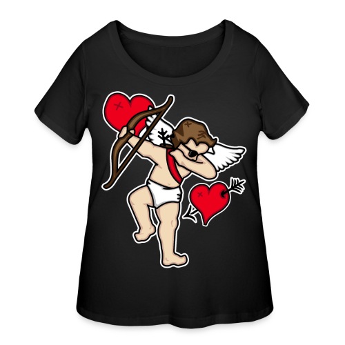 Dabbing Cupid For Valentines Day Gift T shirts - Women's Curvy T-Shirt