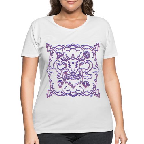 Revelation Lamb Purple - Women's Curvy T-Shirt