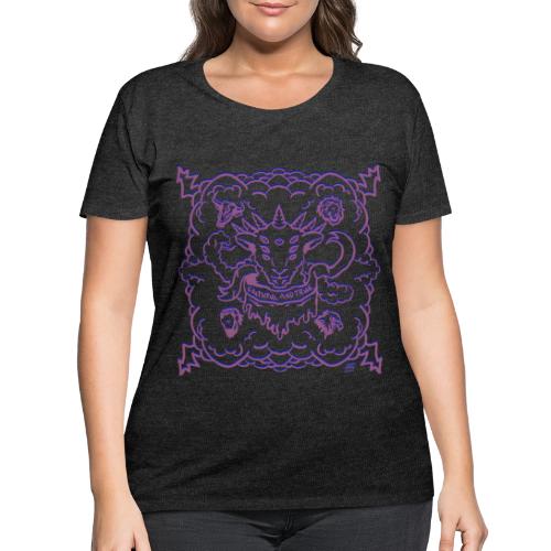 Revelation Lamb Purple - Women's Curvy T-Shirt