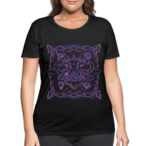 Revelation Lamb Purple - Women's Curvy T-Shirt