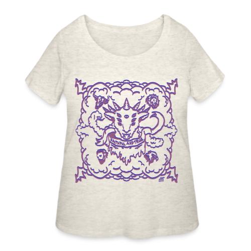 Revelation Lamb Purple - Women's Curvy T-Shirt