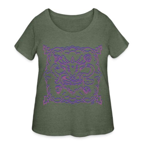 Revelation Lamb Purple - Women's Curvy T-Shirt