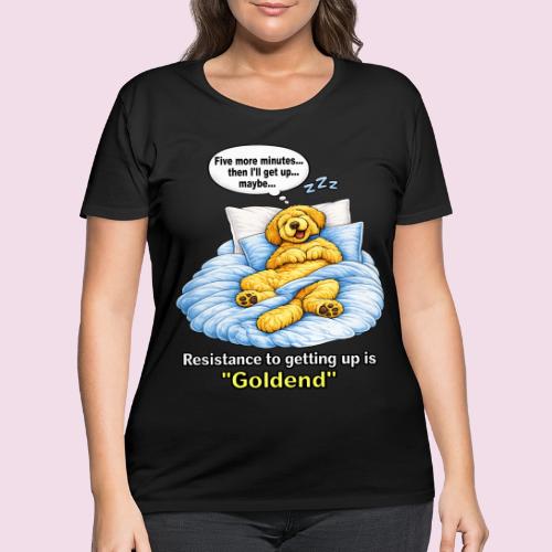 Funny Goldendoodle Sleeping design. - Women's Curvy T-Shirt