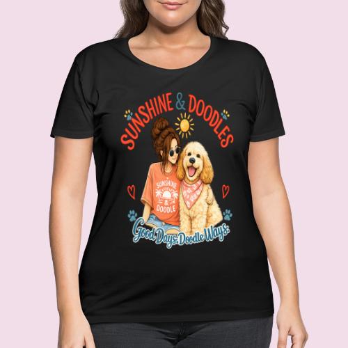 Sunshine & Doodles – Good Days, Doodle Ways - Women's Curvy T-Shirt