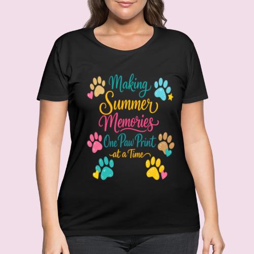 Making Summer Memories One Paw Print at a Time - Women's Curvy T-Shirt