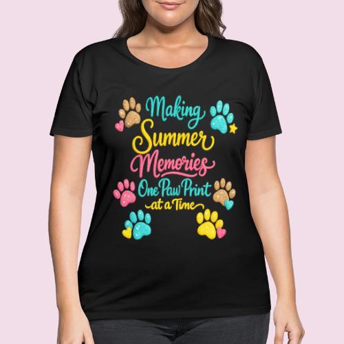 Making Summer Memories Faux Embroidery - Women's Curvy T-Shirt