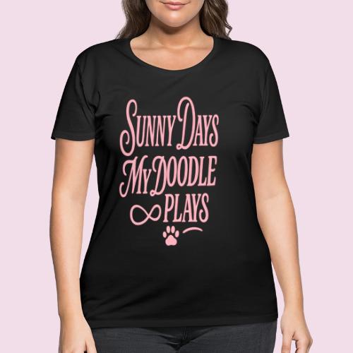Sunny Days My Doodle Plays - Women's Curvy T-Shirt