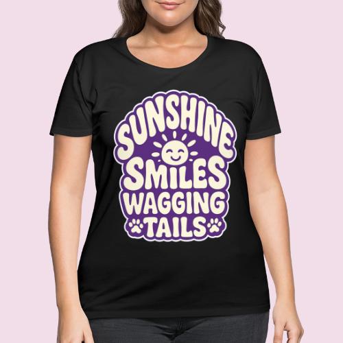 Sunshine Smiles Wagging Tails - Women's Curvy T-Shirt