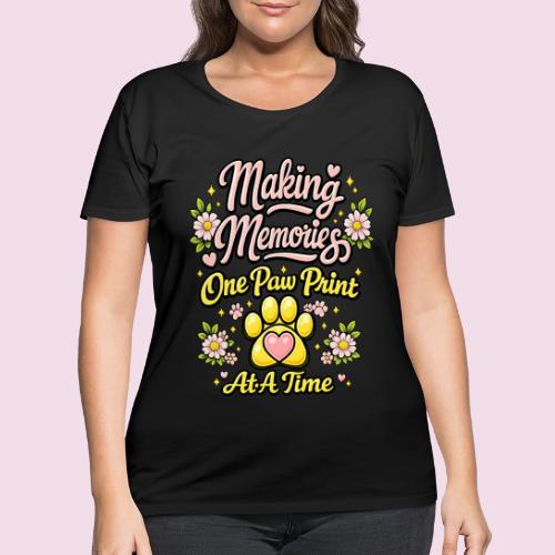 Making Memories One Paw Print At A Time - Women's Curvy T-Shirt