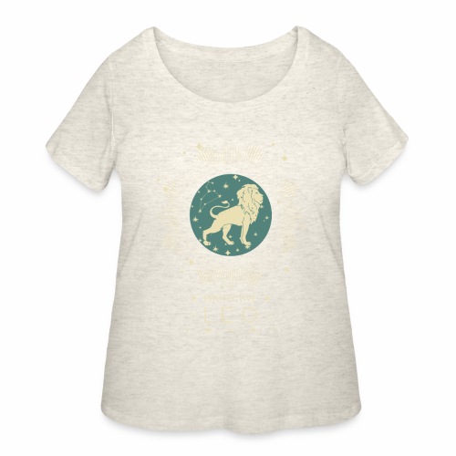 Zodiac sign Leo constellation birthday July August - Women's Curvy T-Shirt