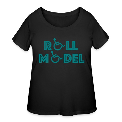 Every wheelchair users is a Roll Model - Women's Curvy T-Shirt