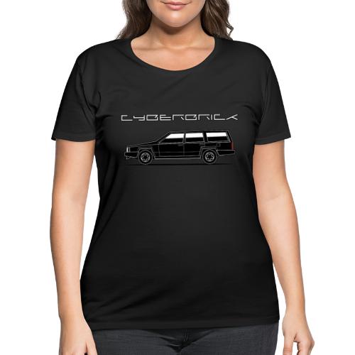 Cyberbrick Future Electric Wagon Black Outlines - Women's Curvy T-Shirt