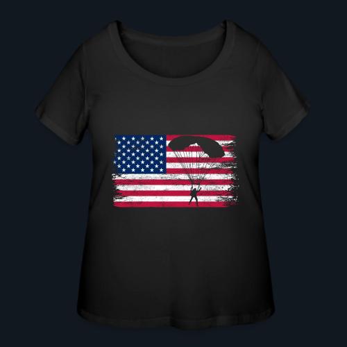 American paratrooper 1 - Women's Curvy T-Shirt