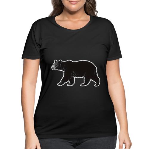 Midnight Black Bear - Women's Curvy T-Shirt