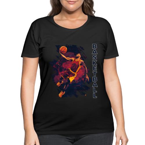 Basketball Charge - Women's Curvy T-Shirt