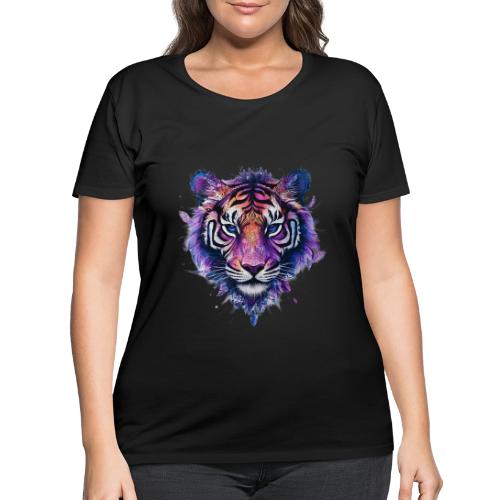 Mystic Violet Tiger - Women's Curvy T-Shirt