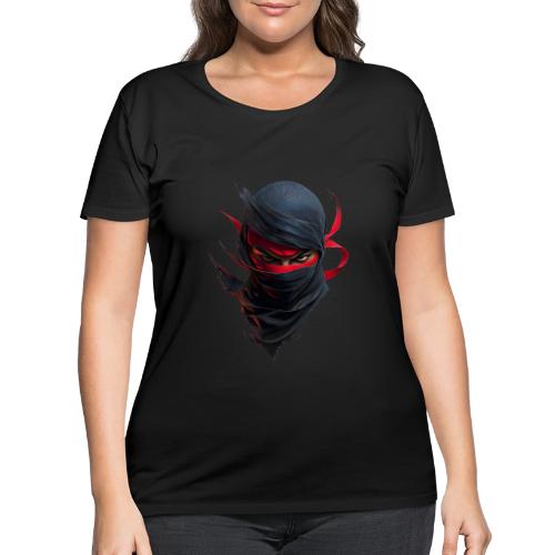 Crimson Stare Ninja - Women's Curvy T-Shirt