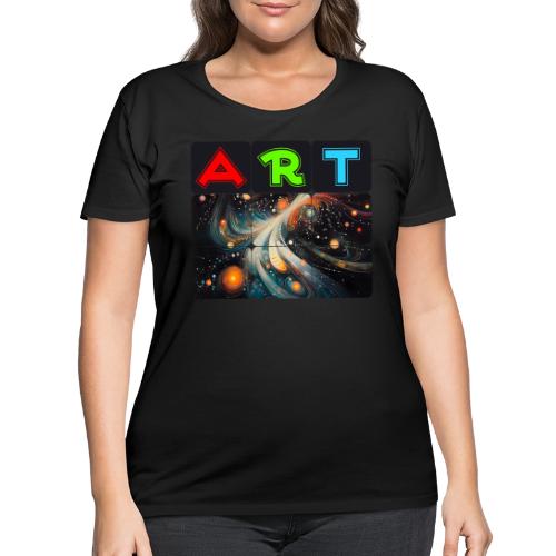 Swirls of Colorful Art - Women's Curvy T-Shirt