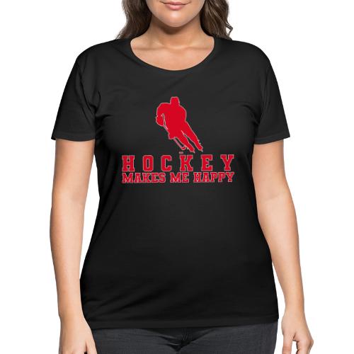 Hockey makes me happy - Women's Curvy T-Shirt