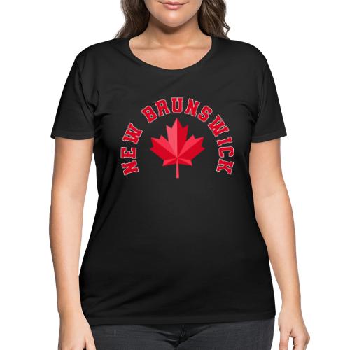 New Brunswick with maple leaf - Women's Curvy T-Shirt
