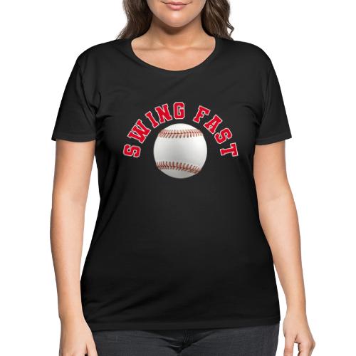 Baseball: Swing Fast Energy - Women's Curvy T-Shirt