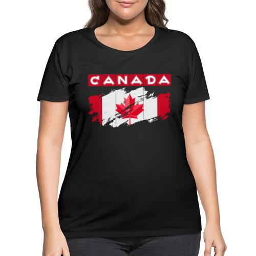 Canada, Inspired by the Canadian flag - Women's Curvy T-Shirt