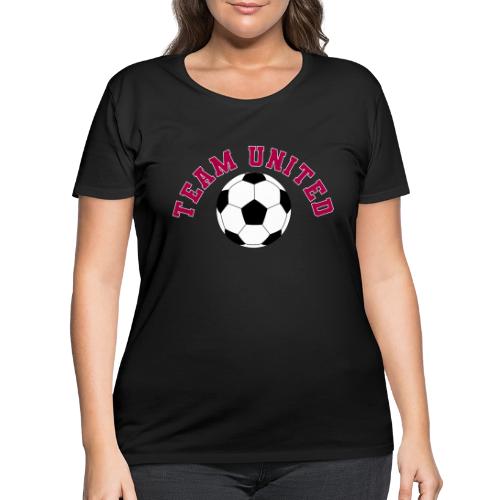 Team United Soccer Ball Sports Design - Women's Curvy T-Shirt