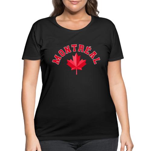Montréal with maple leaf - Women's Curvy T-Shirt
