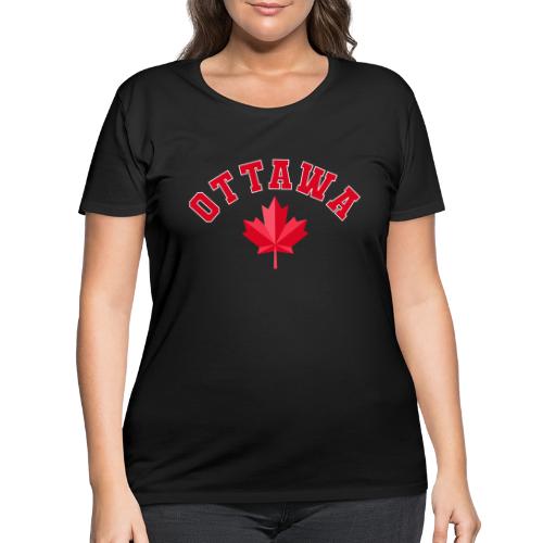 Ottawa with maple leaf - Women's Curvy T-Shirt