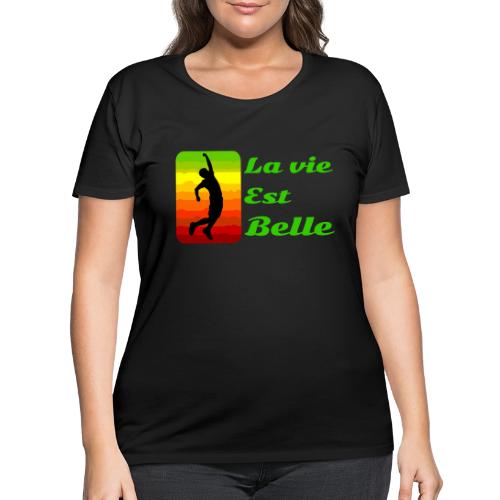 La vie est belle - Women's Curvy T-Shirt