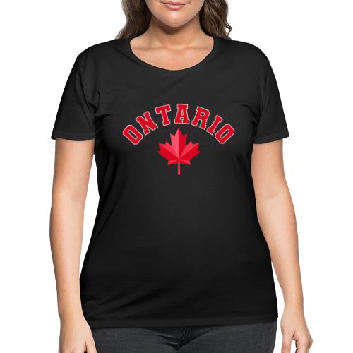 Ontario with maple leaf - Women's Curvy T-Shirt