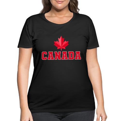 Canada with a maple leaf - Women's Curvy T-Shirt
