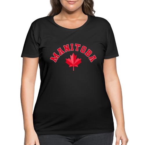 Manitoba with maple leaf - Women's Curvy T-Shirt